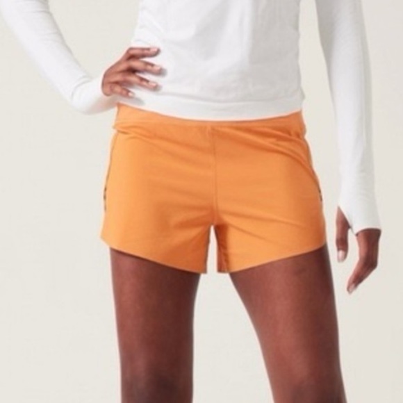Athleta Run With It 3.5" Short Seville Orange XXS - Picture 3 of 7